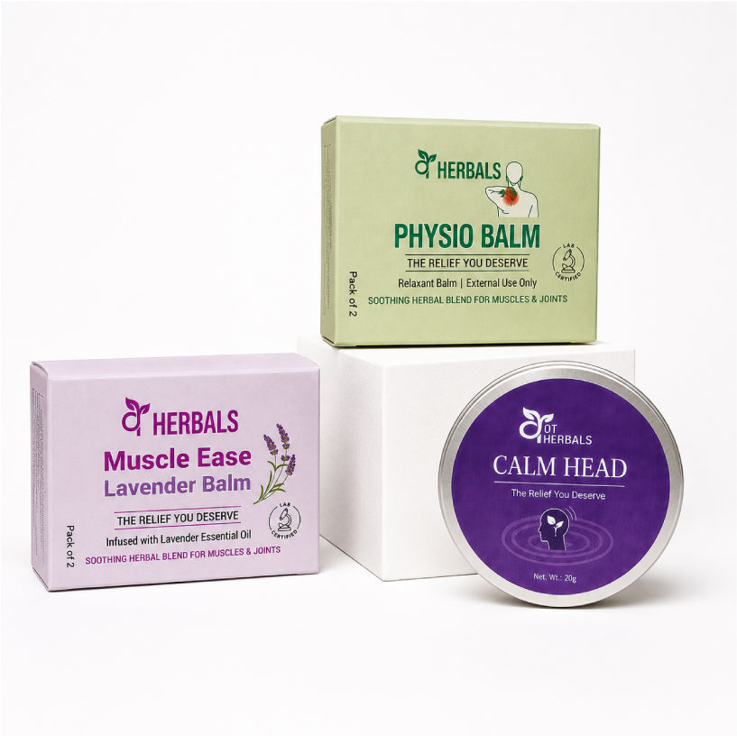 1 Pack Muscle Ease Lavender Balm +1 Pack Physio Balm + 1 Calm Head FREE