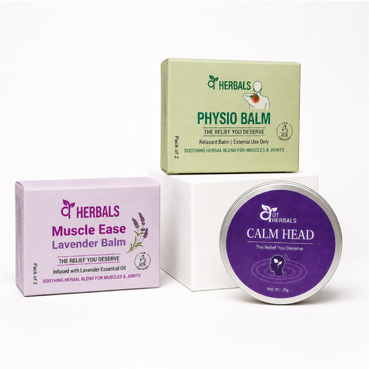 1 Pack Muscle Ease Lavender Balm +1 Pack Physio Balm + 1 Calm Head FREE