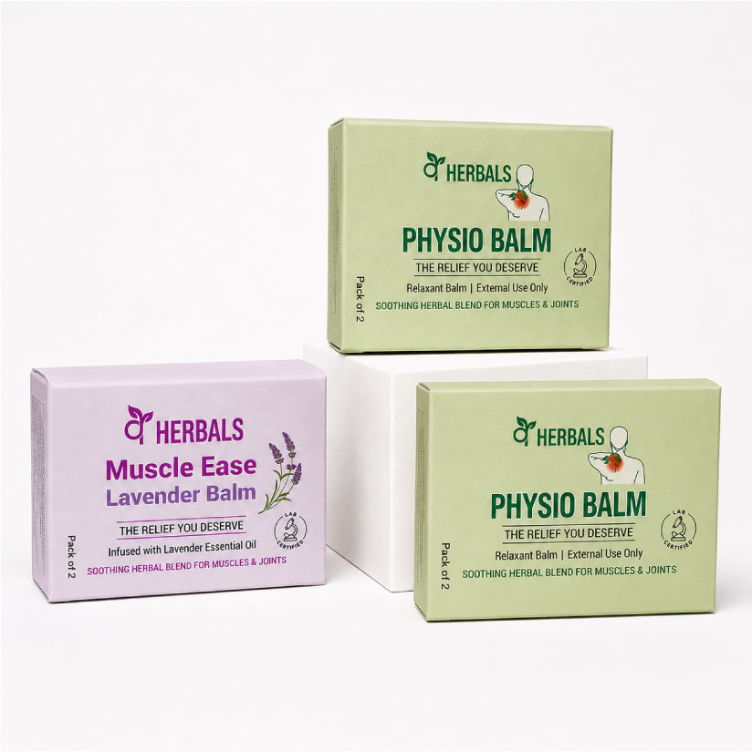 2 Packs of Physio Balms + 1 Pack of Muscle Ease Lavender Balm FREE