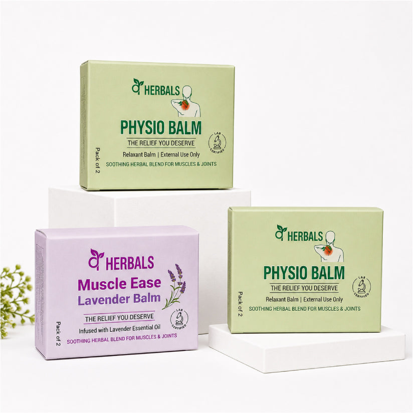 2 Packs of Physio Balms + 1 Pack of Muscle Ease Lavender Balm FREE