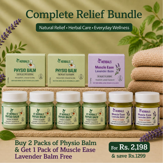 2 Packs of Physio Balms + 1 Pack of Muscle Ease Lavender Balm FREE